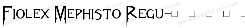 Fiolex Mephisto Regu字体转换